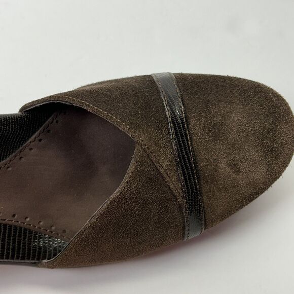 Dansko Women's 40 9.5-10 Pumps Brown Ankle Strap Cuban Heels Suede *READ* - Picture 11 of 12